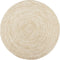 vidaXL - Vloerkleed - handgemaakt - 210 - cm - jute - wit - en - bruin