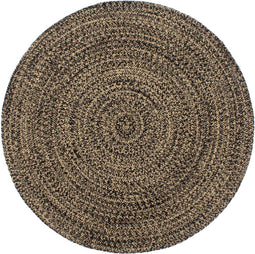 vidaXL - Vloerkleed - handgemaakt - 210 - cm - jute - zwart - en - bruin