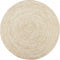 vidaXL - Vloerkleed - handgemaakt - 240 - cm - jute - wit - en - bruin