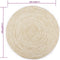 vidaXL - Vloerkleed - handgemaakt - 240 - cm - jute - wit - en - bruin