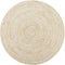 vidaXL - Vloerkleed - handgemaakt - 240 - cm - jute - wit - en - bruin