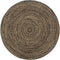 vidaXL - Vloerkleed - handgemaakt - 240 - cm - jute - zwart - en - bruin