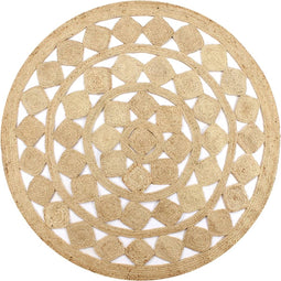vidaXL - Vloerkleed - handgemaakt - 90 - cm - gevlochten - jute