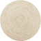 vidaXL - Vloerkleed - handgemaakt - 90 - cm - jute - wit - en - naturel