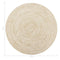 vidaXL - Vloerkleed - handgemaakt - 90 - cm - jute - wit - en - naturel