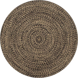 vidaXL - Vloerkleed - handgemaakt - 90 - cm - jute - zwart - en - naturel