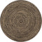 vidaXL - Vloerkleed - handgemaakt - 90 - cm - jute - zwart - en - naturel