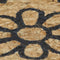 vidaXL - Vloerkleed - handgemaakt - met - donkerblauwe - print - 120 - cm - jute