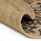 vidaXL - Vloerkleed - handgemaakt - met - donkerblauwe - print - 150 - cm - jute