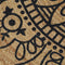vidaXL - Vloerkleed - handgemaakt - met - donkerblauwe - print - 150 - cm - jute