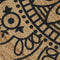 vidaXL - Vloerkleed - handgemaakt - met - donkerblauwe - print - 90 - cm - jute