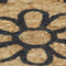 vidaXL - Vloerkleed - handgemaakt - met - donkerblauwe - print - 90 - cm - jute