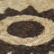 vidaXL - Vloerkleed - handgemaakt - met - donkerbruine - print - 120 - cm - jute