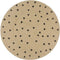 vidaXL - Vloerkleed - handgemaakt - met - donkerbruine - print - 120 - cm - jute
