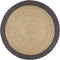 vidaXL - Vloerkleed - handgemaakt - met - donkergrijze - rand - 210 - cm - jute