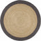 vidaXL - Vloerkleed - handgemaakt - met - donkergrijze - rand - 240 - cm - jute