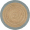 vidaXL - Vloerkleed - handgemaakt - met - donkergrijze - rand - 90 - cm - jute