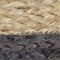 vidaXL - Vloerkleed - handgemaakt - met - donkergrijze - rand - 90 - cm - jute