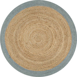 vidaXL - Vloerkleed - handgemaakt - met - grijze - rand - 150 - cm - jute