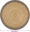vidaXL - Vloerkleed - handgemaakt - met - grijze - rand - 150 - cm - jute
