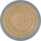 vidaXL - Vloerkleed - handgemaakt - met - olijfgroene - rand - 120 - cm - jute