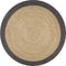 vidaXL - Vloerkleed - handgemaakt - met - olijfgroene - rand - 150 - cm - jute
