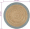 vidaXL - Vloerkleed - handgemaakt - met - olijfgroene - rand - 150 - cm - jute