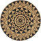 vidaXL - Vloerkleed - handgemaakt - met - print - polkadot - 90 - cm - jute