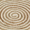 vidaXL - Vloerkleed - handgemaakt - met - spiraal - ontwerp - 120 - cm - jute - wit