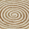 vidaXL - Vloerkleed - handgemaakt - met - spiraal - ontwerp - 150 - cm - jute - wit