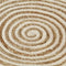 vidaXL - Vloerkleed - handgemaakt - met - spiraal - ontwerp - 90 - cm - jute - zwart