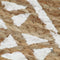 vidaXL - Vloerkleed - handgemaakt - met - witte - print - 120 - cm - jute