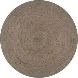 vidaXL - Vloerkleed - handgemaakt - rond - 120 - cm - jute - grijs