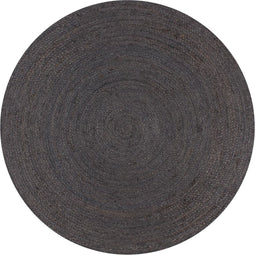 vidaXL - Vloerkleed - handgemaakt - rond - 120 - cm - jute - donkergrijs