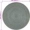 vidaXL - Vloerkleed - handgemaakt - rond - 120 - cm - jute - olijfgroen