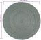 vidaXL - Vloerkleed - handgemaakt - rond - 120 - cm - jute - olijfgroen