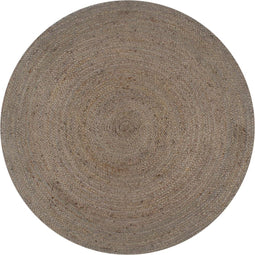 vidaXL - Vloerkleed - handgemaakt - rond - 150 - cm - jute - grijs