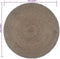 vidaXL - Vloerkleed - handgemaakt - rond - 150 - cm - jute - grijs