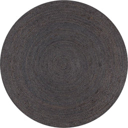 vidaXL - Vloerkleed - handgemaakt - rond - 150 - cm - jute - donkergrijs