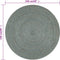 vidaXL - Vloerkleed - handgemaakt - rond - 150 - cm - jute - olijfgroen