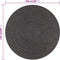 vidaXL - Vloerkleed - handgemaakt - rond - 150 - cm - jute - donkergrijs