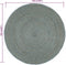 vidaXL - Vloerkleed - handgemaakt - rond - 150 - cm - jute - olijfgroen