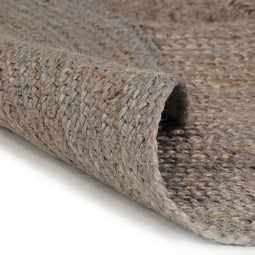 vidaXL - Vloerkleed - handgemaakt - rond - 180 - cm - jute - grijs
