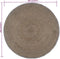 vidaXL - Vloerkleed - handgemaakt - rond - 180 - cm - jute - grijs