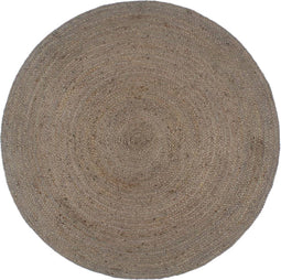 vidaXL - Vloerkleed - handgemaakt - rond - 210 - cm - jute - grijs