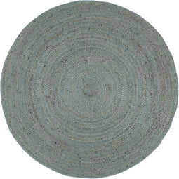 vidaXL - Vloerkleed - handgemaakt - rond - 210 - cm - jute - donkergrijs
