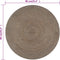 vidaXL - Vloerkleed - handgemaakt - rond - 210 - cm - jute - olijfgroen