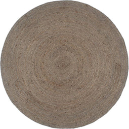 vidaXL - Vloerkleed - handgemaakt - rond - 240 - cm - jute - grijs