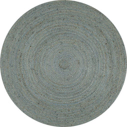 vidaXL - Vloerkleed - handgemaakt - rond - 90 - cm - jute - olijfgroen