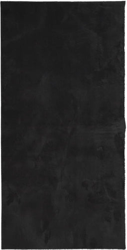 vidaXL - Vloerkleed - HUARTE - laagpolig - zacht - wasbaar - 100x200 - cm - zwart